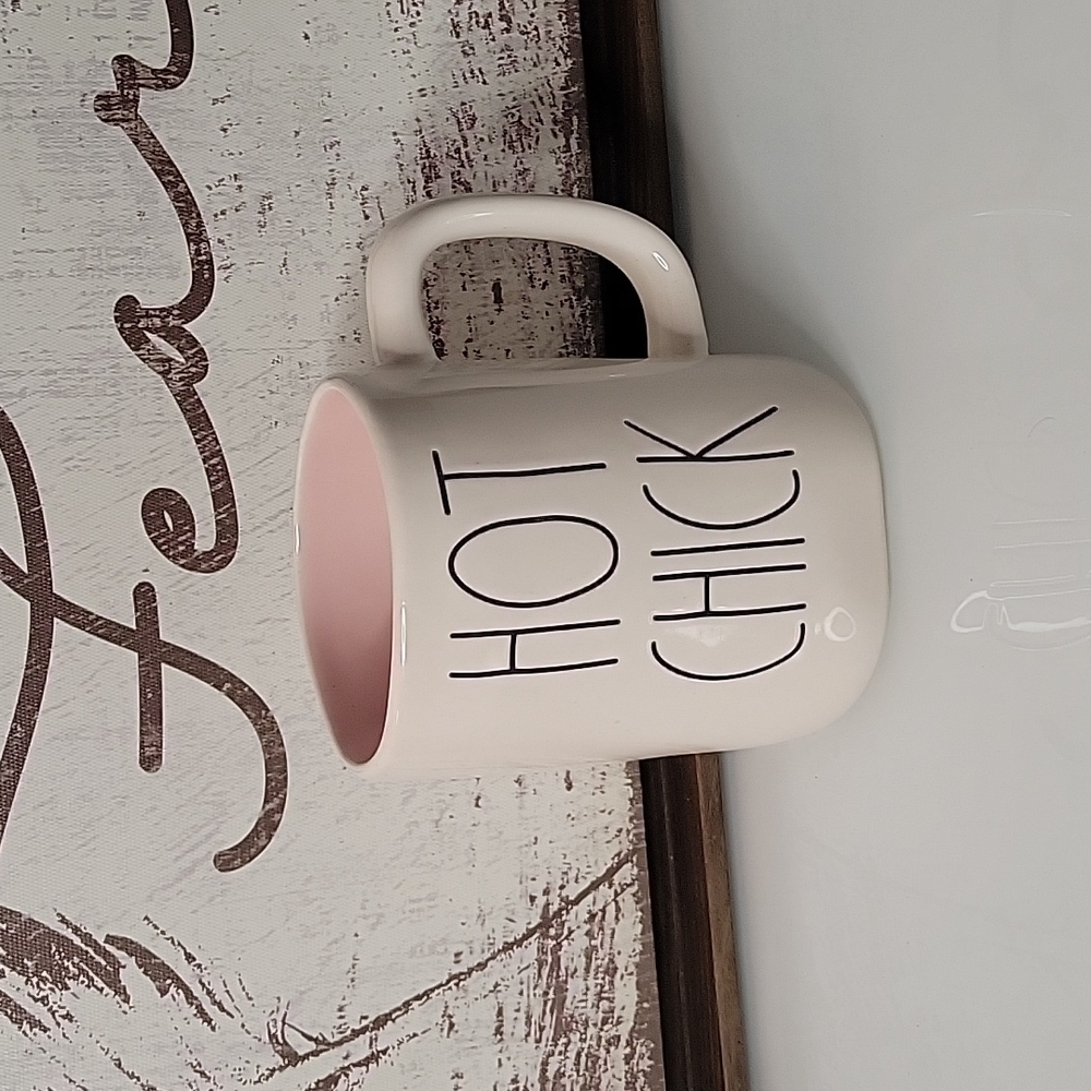 Rae Dunn Hot Chick Pink Mug